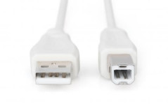 Kabel połączeniowy USB 2.0 Typ USB A/USB B, M/M beżowy 1,8m AK-300102-018-E