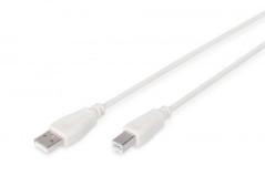 Kabel połączeniowy USB 2.0 Typ USB A/USB B, M/M beżowy 3m AK-300102-030-E