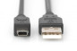 Kabel USB 3m czarny USB A/M wtyk - miniUSB B/M wtyk s/USB 2.0 AK-300108-030-S