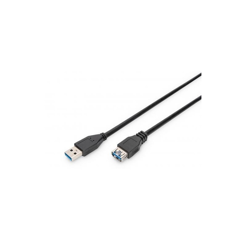 Kabel połączeniowy USB 3.0 Typ USB A/USB A, M/Ż czarny 3m AK-300203-030-S Kabel połączeniowy USB 3.0 Typ USB A/USB A, M/Ż czarny 3m AK-300203-030-S