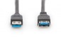 Kabel połączeniowy USB 3.0 Typ USB A/USB A, M/Ż czarny 3m AK-300203-030-S Kabel połączeniowy USB 3.0 Typ USB A/USB A, M/Ż czarny 3m AK-300203-030-S