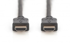 Kabel połączeniowy HDMI Highspeed 2.0 z Eth. GOLD Typ HDMI A/HDMI A, M/M czarny 1m AK-330107-010-S