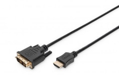 Kabel adapter HDMI Highspeed 1.3 Typ HDMI A/DVI-D(18+1), M/M czarny 2m AK-330300-020-S