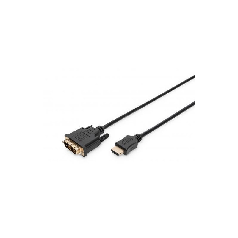 Kabel adapter HDMI Highspeed 1.3 Typ HDMI A/DVI-D(18+1), M/M czarny 3m AK-330300-030-S