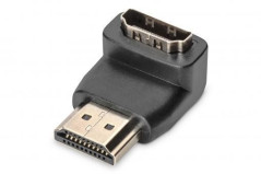 Adapter HDMI Highspeed 2.0 z Eth. kątowy Typ HDMI A/HDMI A, M/Ż czarny AK-330502-000-S AK-330502-000-S