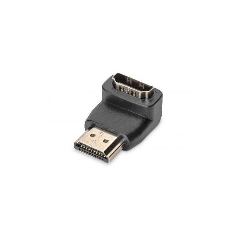 Adapter HDMI Highspeed 2.0 z Eth. kątowy Typ HDMI A/HDMI A, M/Ż czarny AK-330502-000-S AK-330502-000-S