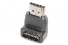 Adapter HDMI Highspeed 2.0 z Eth. kątowy Typ HDMI A/HDMI A, M/Ż czarny AK-330502-000-S AK-330502-000-S