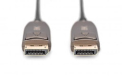 Kabel połączeniowy hybrydowy AOC DisplayPort 1.4 8K 60Hz UHD DP-DP M-M czarny 15m AK-340107-150-S