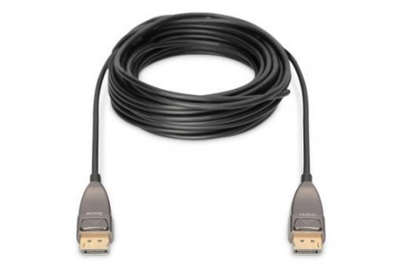 Kabel połączeniowy hybrydowy AOC DisplayPort 1.4 8K 60Hz UHD DP-DP M-M czarny 20m AK-340107-200-S