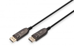 Kabel połączeniowy hybrydowy AOC DisplayPort 1.4 8K 60Hz UHD DP-DP M-M czarny 20m AK-340107-200-S