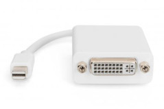 Kabel adapter miniDisplayPort 1.1a Typ miniDP/DVI-I(24+5), M/Ż biały 0,15m AK-340406-001-W