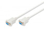 Kabel połączeniowy RS232 null-modem Typ DSUB9/DSUB9, Ż/Ż beżowy 3m AK-610100-030-E