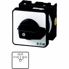 Przełącznik woltomierza L1-L2/L2-L3/L1-L3 3P 20A do wbudowania T0-2-15922/E 053099