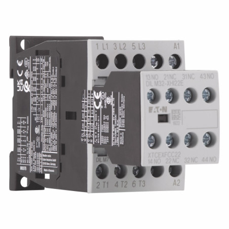 Stycznik mocy 7A 3P 230V AC 2Z 2R DILM7-22(230V50HZ,240V60HZ) 106360