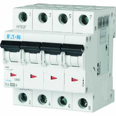Wyłącznik nadprądowy 4P B 40A 6kA AC PL6-B40/4 166502