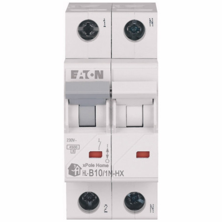 Wyłącznik nadprądowy 1P+N B 10A 6kA AC xPole Home HN-B10/1N 194839