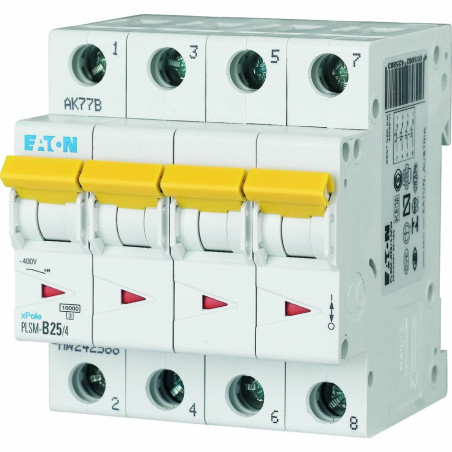 Wyłącznik nadprądowy 4P C 25A 10kA AC PLSM-C25/4-MW 242614