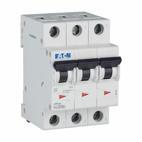 Wyłącznik nadprądowy 3P D 16A 15kA AC FAZ D16/3 278896
