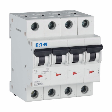 Wyłącznik nadprądowy 4P C 20A 15kA AC FAZ C20/4 279062