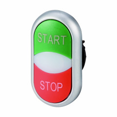 Napęd przycisku podwójny zielony/czerwony /START-STOP/ z podświetleniem z samopowrotem M22-DDL-GR-GB1/GB0 216702