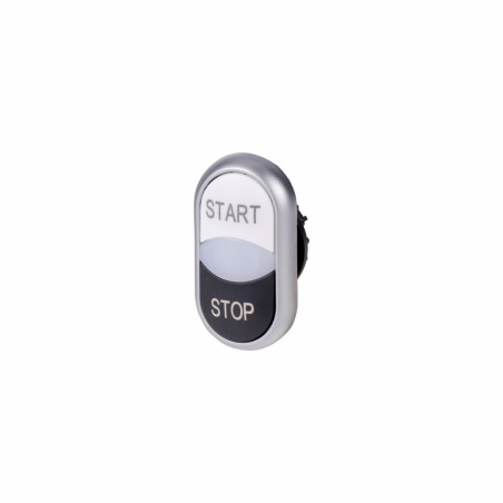 Napęd przycisku podwójny czarno/biały /START-STOP/ z podświetleniem z samopowrotem M22-DDL-WS-GB1/GB0 216708