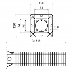 Puszka osprzętowa do dociepleń 120x120x317,5mm KEZ (Gniazdo) KEZ 300 KB