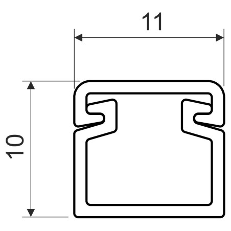 Listwa montażowa 11x10mm IP30 biała LV 11X10 HD /2m/