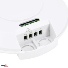 Czujnik ruchu mikrofalowy 800W 360 stopni IP20 okrągły biały B52-SES60WH-A