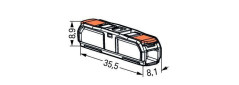 Szybkozłączka przelotowa z dźwignią 2x0,2-4mm2 Inline 221-2411 /60szt./