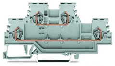 Złączka szynowa 2-piętrowa 1,5mm2 szara 279-501