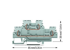 Złączka szynowa 2-piętrowa 1,5mm2 szara 279-501