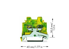 Złączka szynowa ochronna 2,5mm2 żółto-zielona 280-107