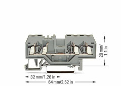 Złączka szynowa 3-przewodowa 2,5mm2 szara 280-681