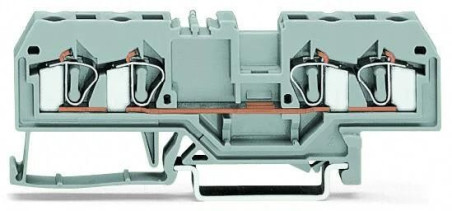 Złaczka szynowa 4-przewodowa 4mm2 szara 281-652