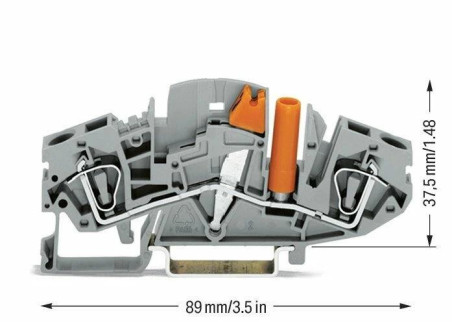 Złączka zwierająca 6mm2 do przekładników prądowych szara 282-811 /20szt./