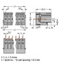 Wtyk X-COM 4-biegunowy szary raster 5mm 769-634 /50szt./