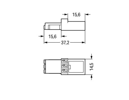 Element sprzęgający 1x wtyk / 1x gniazdo WINSTA 890-653 /50szt./