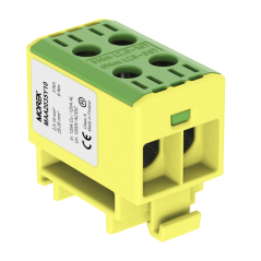 Złączka szyn. gwint. rozgał. AL/CU/ 2,5-35mm2/ TS 35/ 1 tor, 4 otw. zaciskowe żółto-ziel. MAA2035Y10