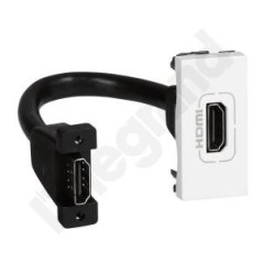 MOSAIC Gniazdo HDMI typu A z przewodem białe 78778