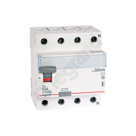 Wyłącznik różnicowoprądowy 4P 63A 0,3A typ AC P304 TX3 411729