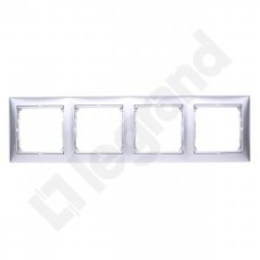VALENA Ramka poczwórna pozioma aluminium tworzywo 770154