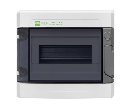 Rozdzielnica hermetyczna EP-LUX natynkowa 1x8 1500V DC 1000V AC PE+N dymny IP65 1961-01