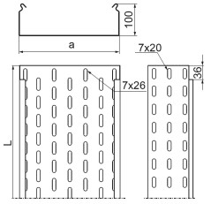 Korytko KCL300H100/3N