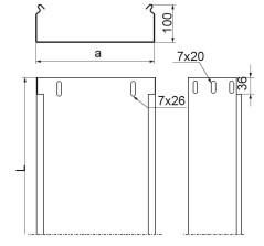 Korytko kablowe 100x200mm KBJ200H100/3 111620 /3m/