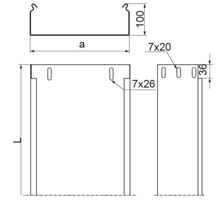 Korytko kablowe 100x200mm KBJ200H100/3 111620 /3m/