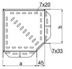 Kolanko korytka 90 stopni 100x42mm KKL100H42 142110