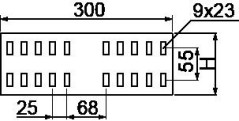 Łącznik korytek i drabinek kablowych 550x105mm LSUCH100 220302