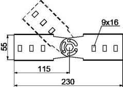 Łącznik dostawny przegubowy drabin H50 2mm LGCH50N 451301