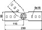 Łącznik dostawny przegubowy drabin H50 2mm LGCH50N 451301