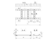 Drabinka kablowa DKP400H50/3N